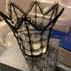 Partylite Black Wire Crown Votive Holder