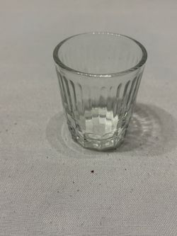 Vintage Hazel Atlas Clear Glass Shot Glass With Ridges