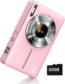 NEW 1080P with 32G Card Pink Digital Camera