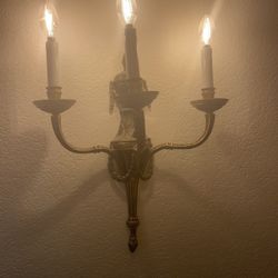 antique pair candle wall lights 
