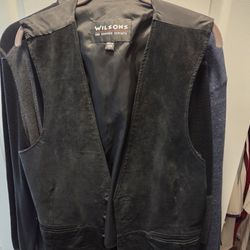 Vintage Leather Vest  L