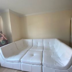 Genuine Leather Sectional Sofa 