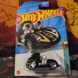 Hot Wheels 2022 Mainline Treasure Hunt Tooned Twin Mill Black #81