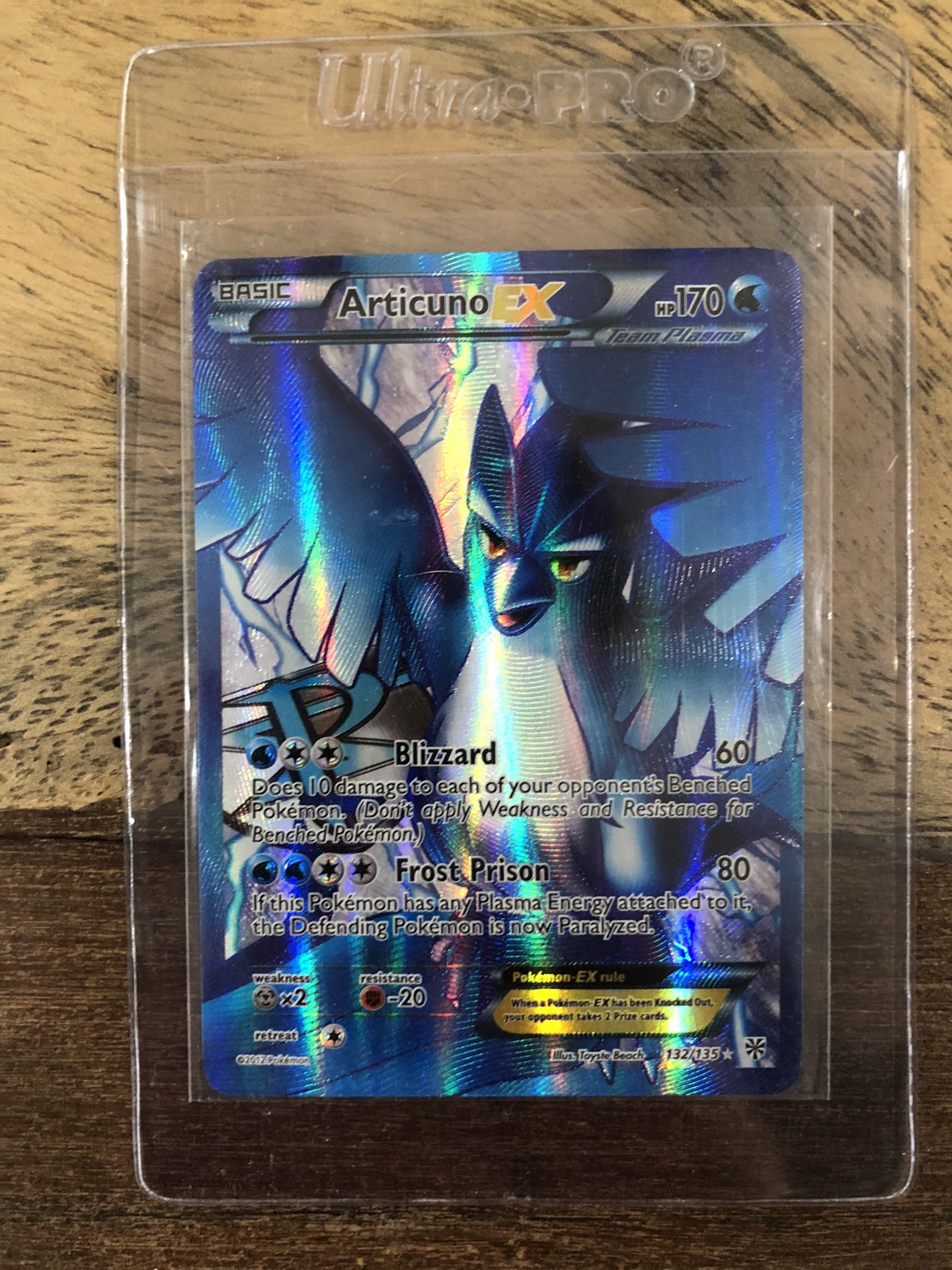 Pokemon Card Articuno EX 132/135 Plasma Storm FULL ART HOLO RARE. PSA 10 Worthy