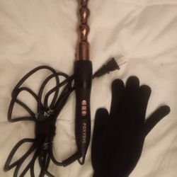 Beach Wave Curling Wand W/ Glove 