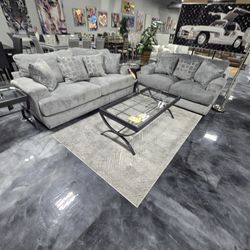 SOFA AND LOVESEAT BRAND NEW GREY SAME DAY DELIVERY 