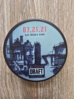 Seattle Kraken Expansion Draft 7/21/21 Gas Works Park Hockey Puck!
