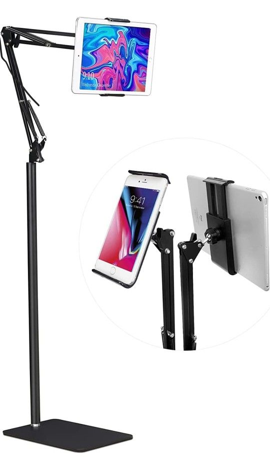 ADJUSTABLE TABLET AND PHONE FLOOR STAND