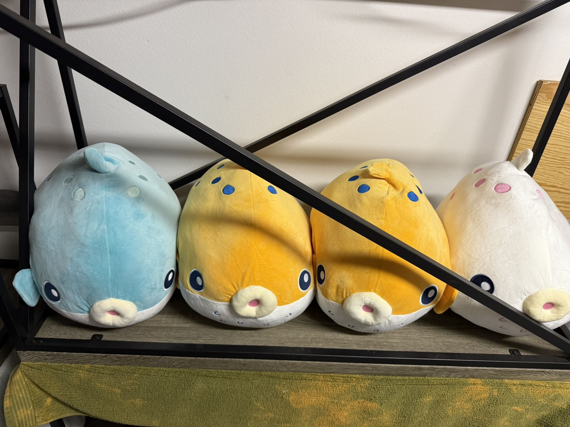 Set of 4 Puffer Fish Plushies