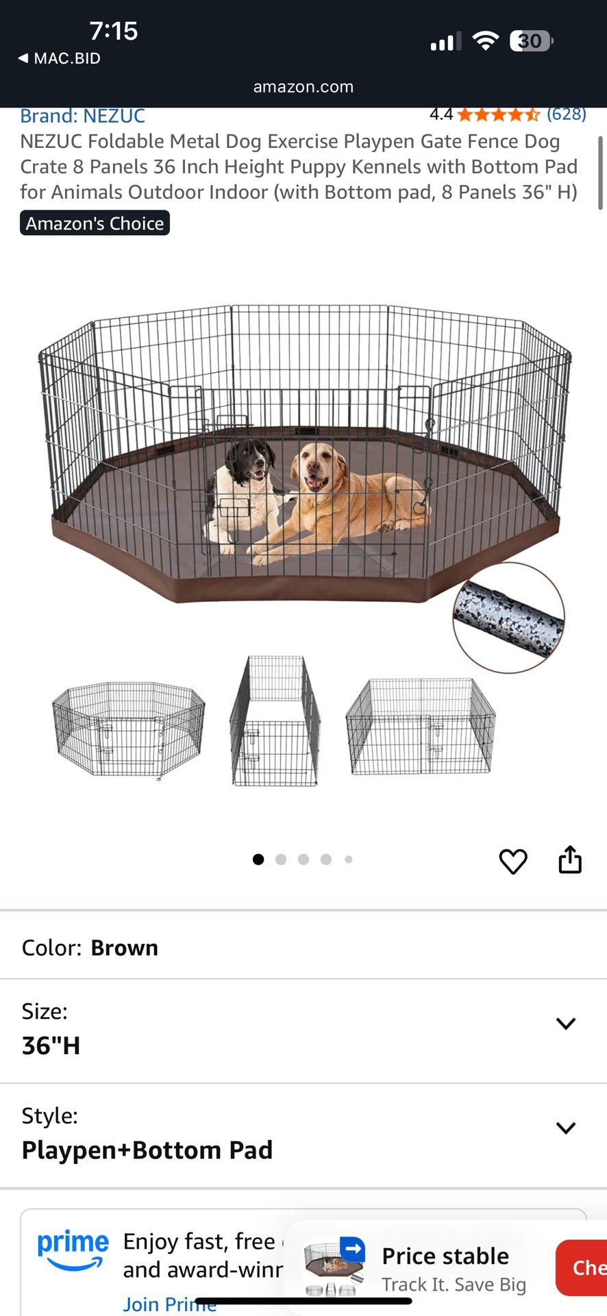 8 Panels Dog Cage