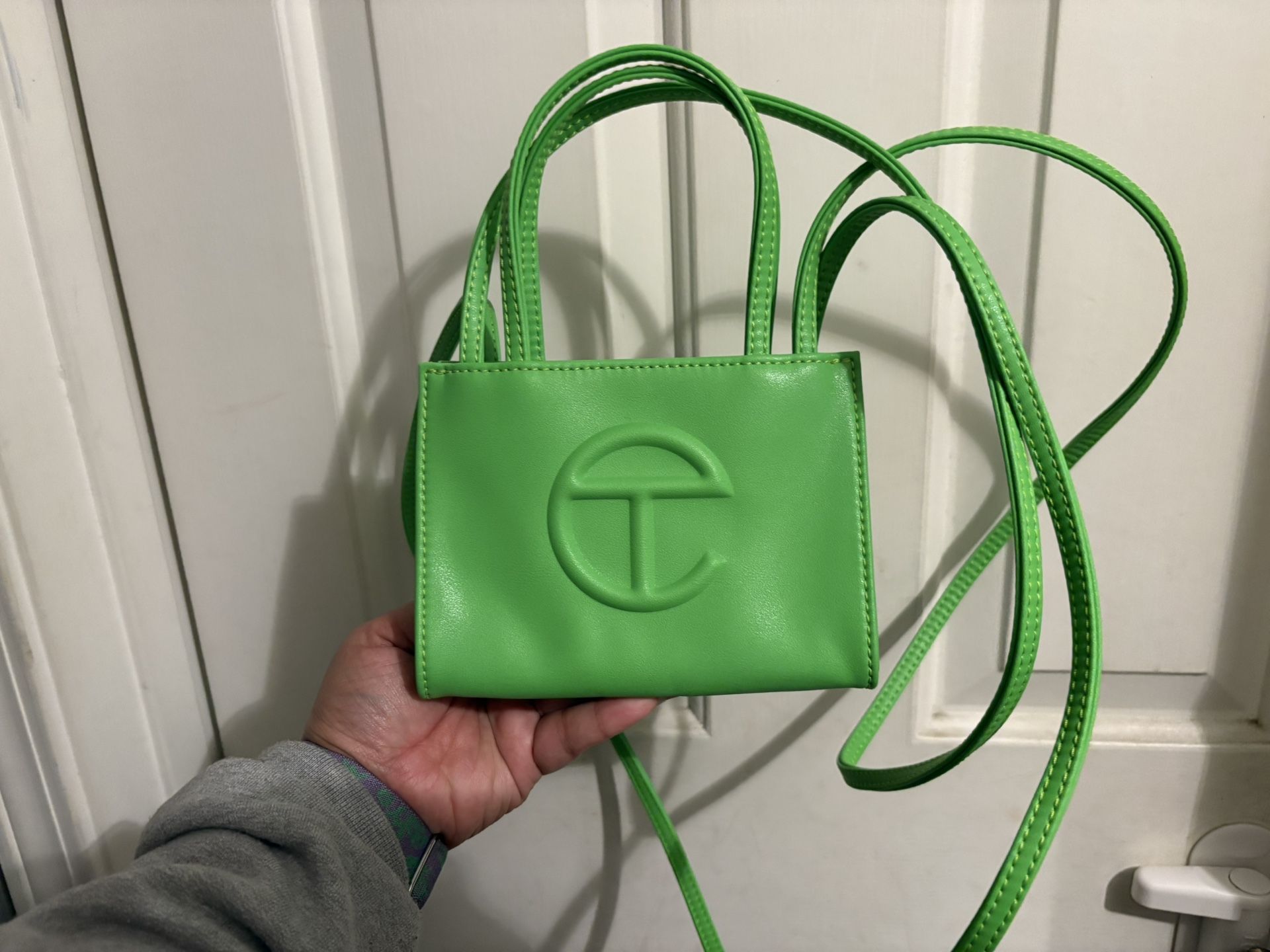 Small Highlighter Green Telfar Bag