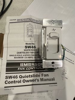 Emerson SW46 Fan Control