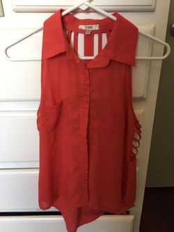 Orange summer blouse