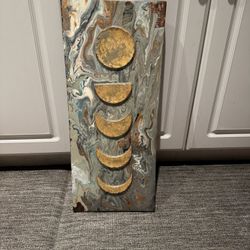 Moon Art On Wood