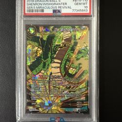 Dragon Ball Super Card Game Shenron, The Wishgranter BT5-110 SPR PSA 10
