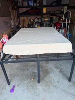 Full Size mattress with frame