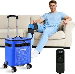 Ice Machine for Knee After Surgery, Cold Therapy Machine for Knee Replacement, Portable Ice Therapy Machine with Wheels, Handle for Pain Relief - Unis
