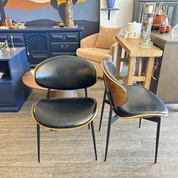 MCM Style Chairs / Pair Of Dining Chairs / Side Chairs / NEW!