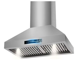 ☆ 30 Inch Wall Mount Range Hood - 900 CFM, Kitchen Hood with 4-Speed Fan, Gesture & Touch Control, Stainless Steel Stove Vent Hood with Adjustable LED