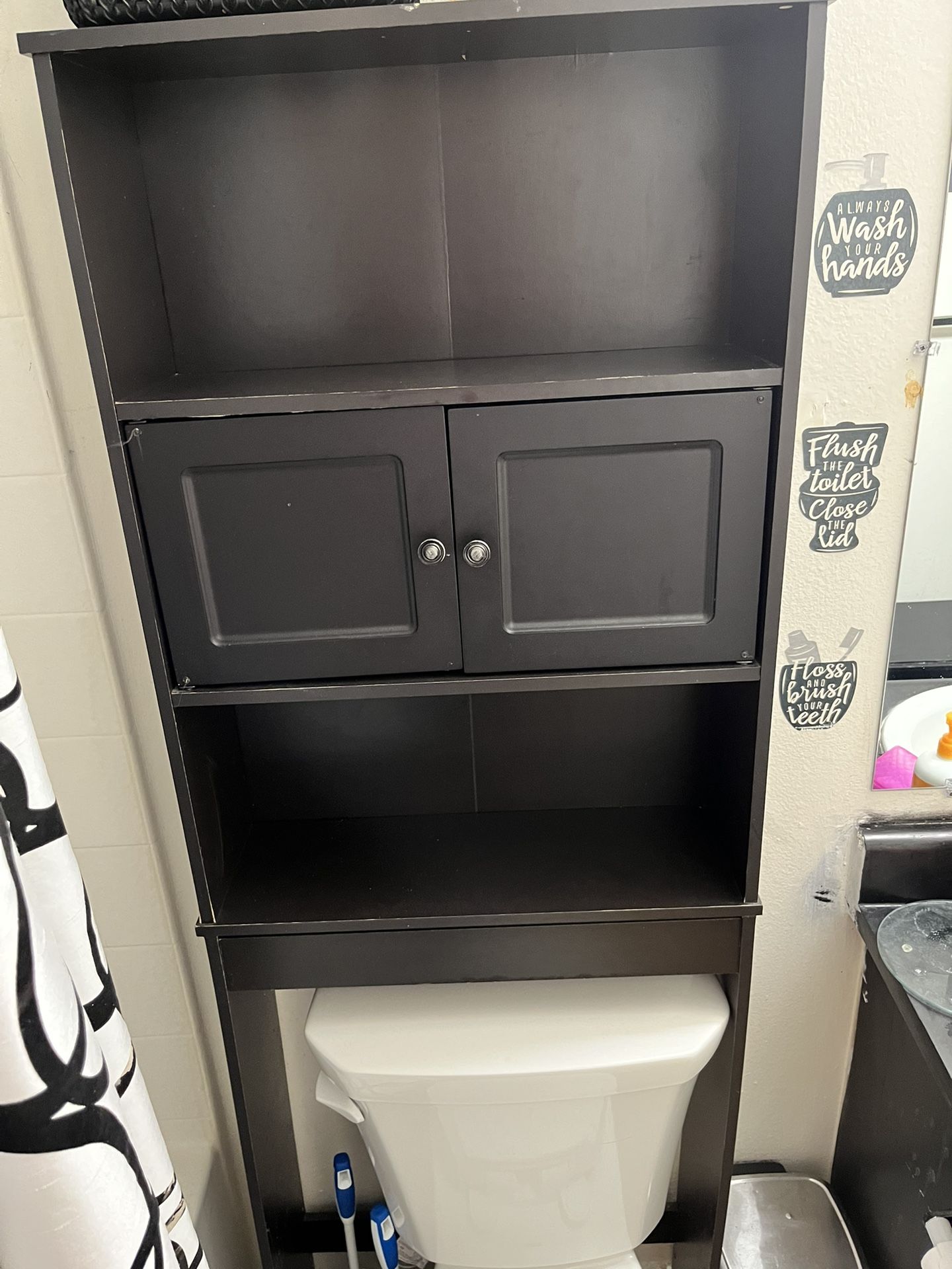 Behind Toilet Stand