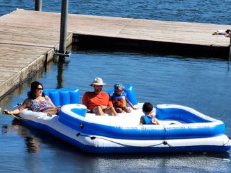 Large Inflatable Floating Party Island Raft Lake Float