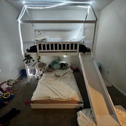 Bunk Beds With Slide Never Actually Used Mattress Included 