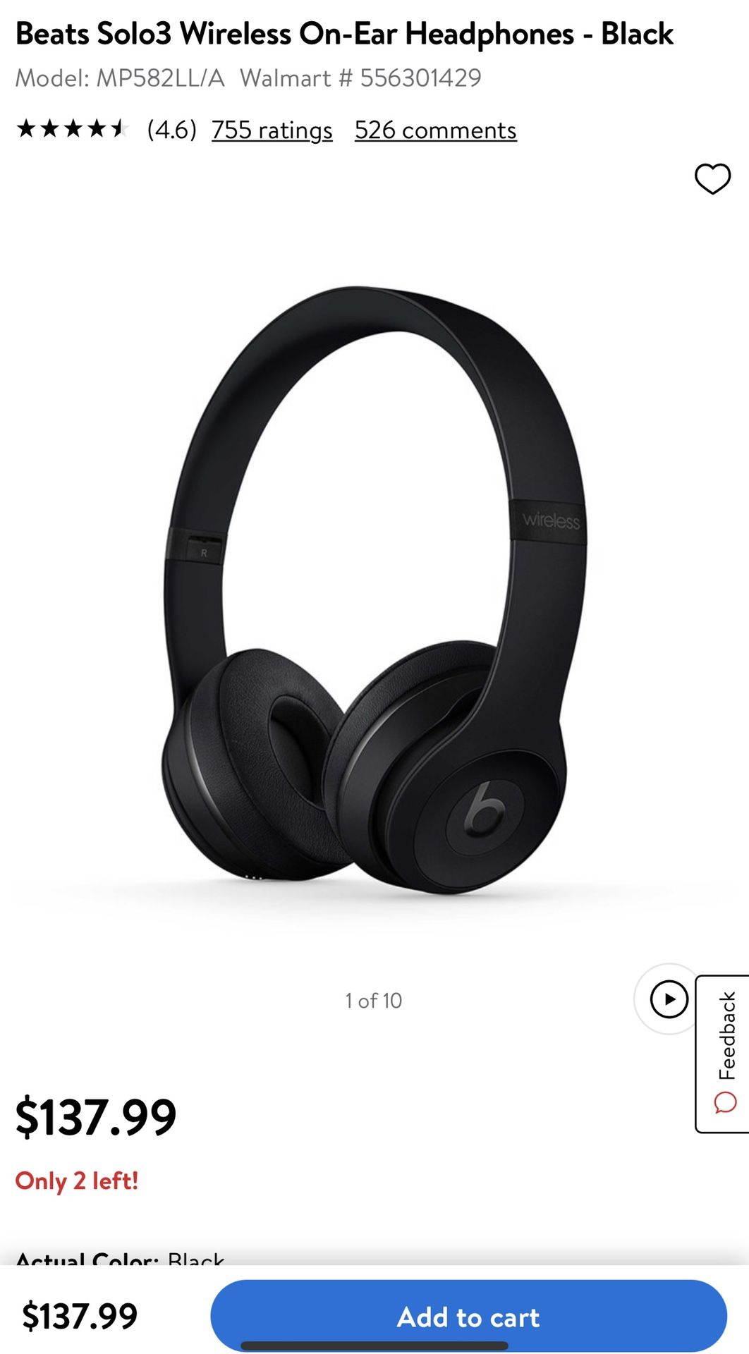 Matte Black Beats Solo3 Headphones