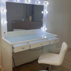 Vanity and chair