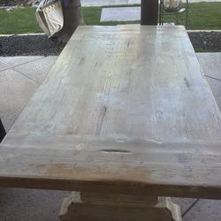 Solid wood dining table 4 chairs
