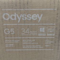 Samsung - 34” Odyssey G5 1000R Curved 1ms 165Hz QHD FreeSync Prem Gaming Monitor - Black