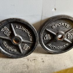 45lb Barbell Plates TWO For $50