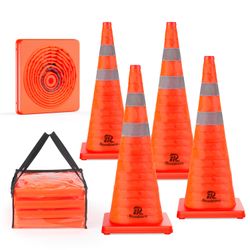 Open-Box New RoadHero 28 Collapsible Traffic Safety Cones with Reflective Collar 4-Pack Retail $44.00