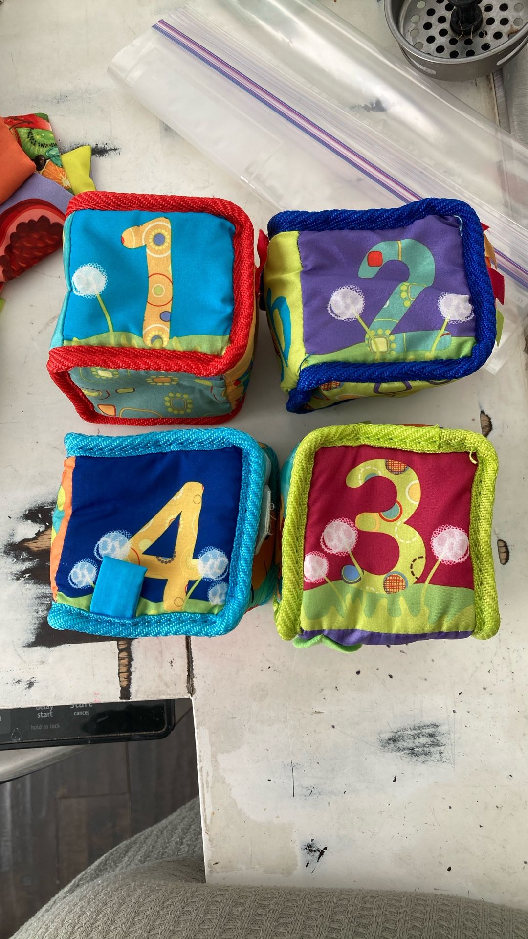 Fabric Blocks Set/4 for Infant 6+ Month