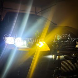 6000k Glacier White LED Headlight And 3000k Jdm Yellow LEDs Fog Lights 