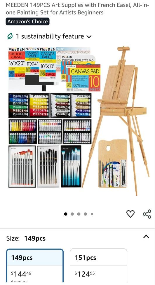Meeden Painting Set W/ Easel