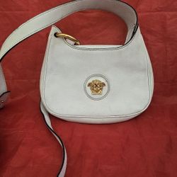 Versace La Medusa Small Leather Hobo Bag