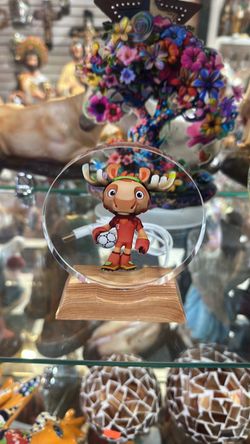 Soccer Moose Mascot Acrylic Display Piece