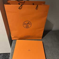 Hermes Large Shopping Bag AND Gift Box 