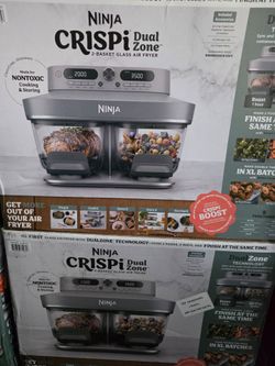 NINJA AIR FRYERDual Zone 2-Basket Glass Air Fryer