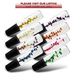 20CM JDM Clear Real Flowers Manual Gear Stick Shift Knob Lever Shifter Head VIP -(3-SK-FLL-B-WH-