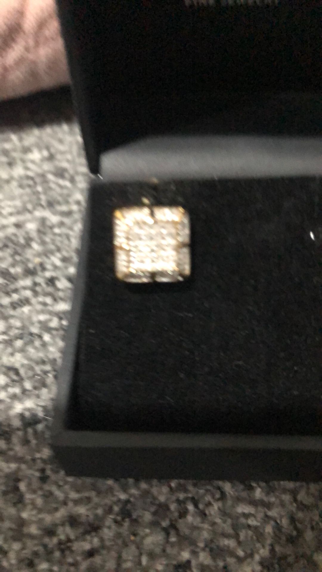 single gold diamond stud earring