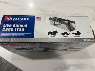 Havahart Small 1-Door Humane Catch-and-Release Live Animal Cage Trap for Squirrel, Weasel, Chipmunk (New)