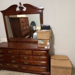 Bedroom Dresser and Mirror
