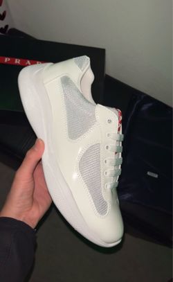 Prada White Low-Top Sneakers