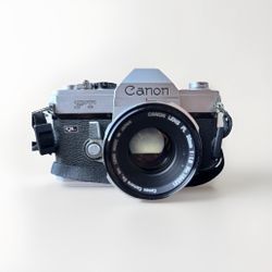 Canon Ft QL 35mm Film Camera with 50mm f/1.8 Lens Black/Chrome Body