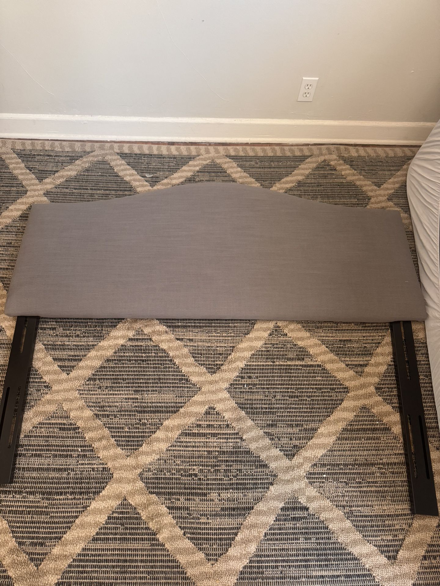 The Inside Camelback Grey Linen headboard (full)
