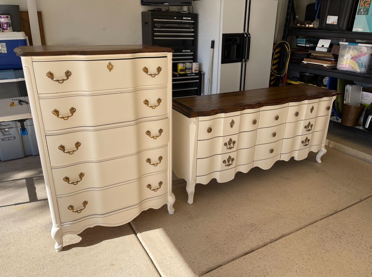 Bassett Furniture Antique White Farmhouse Dressers