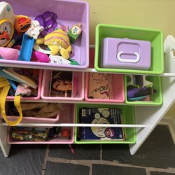 Toy Organizer Shelf And Bin