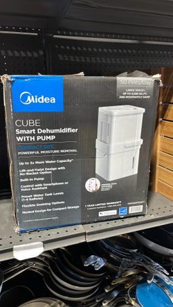 Midea cube smart dehumidifier with pump, up to 4500 ft.²