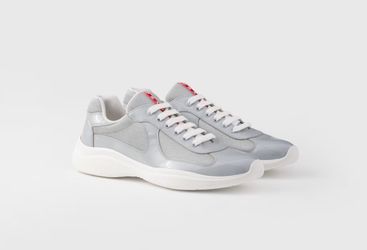 Patent leather and technical fabric Prada America's Cup sneakers